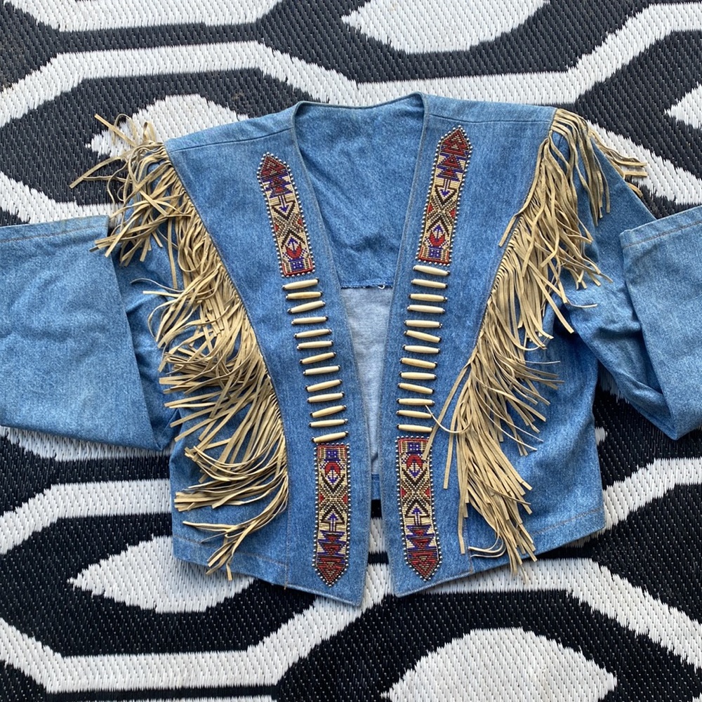 Vintage Western Fringe and Bead Jacket - Picture 6 of 13